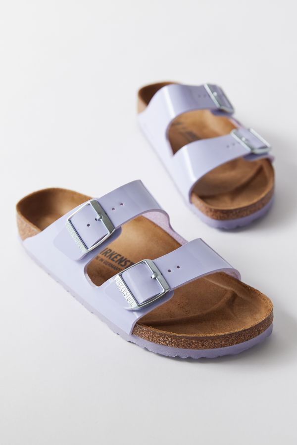 Slide View: 1: Birkenstock Arizona Birko-Flor Patent Sandal