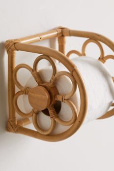 Slide View: 3: Daisy Rattan Toilet Paper Holder