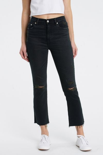 Daze Denim Shy Girl High-Waisted Cropped Flare Jean | Urban Outfitters