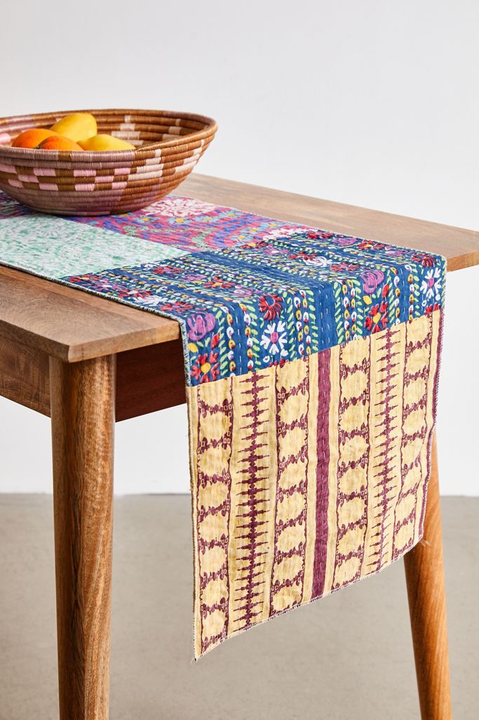 Urban Renewal OneOfAKind Kantha Table Runner Urban Outfitters