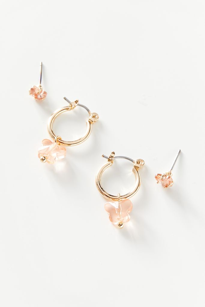 Crystal Charm Earring Set Urban Outfitters