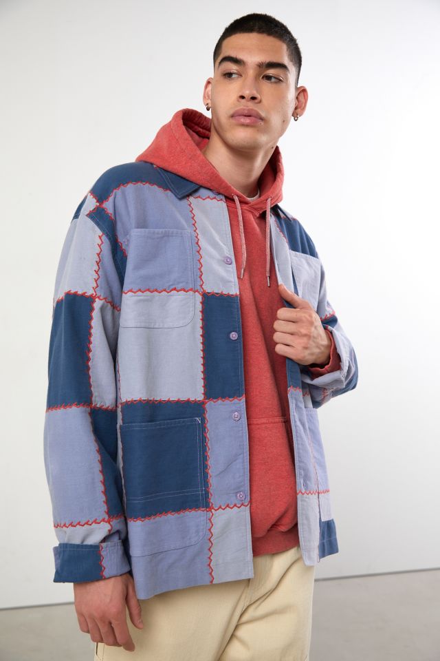 UO Patchwork Blanket Stitch Chore Shirt Jacket | Urban Outfitters