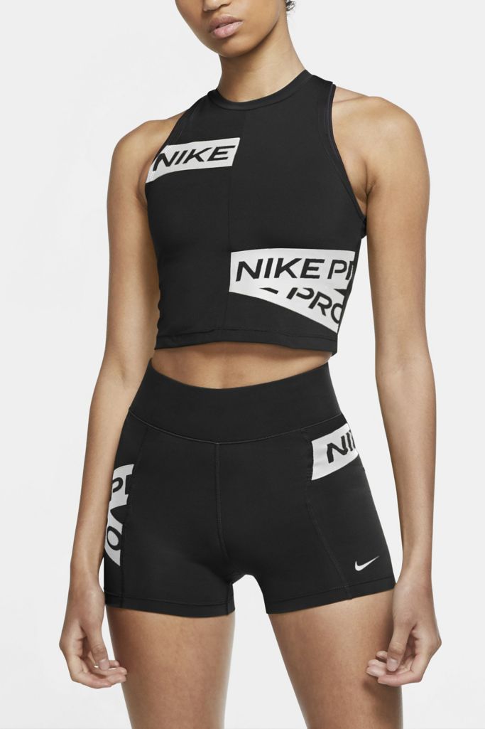 nike pro cropped tank top
