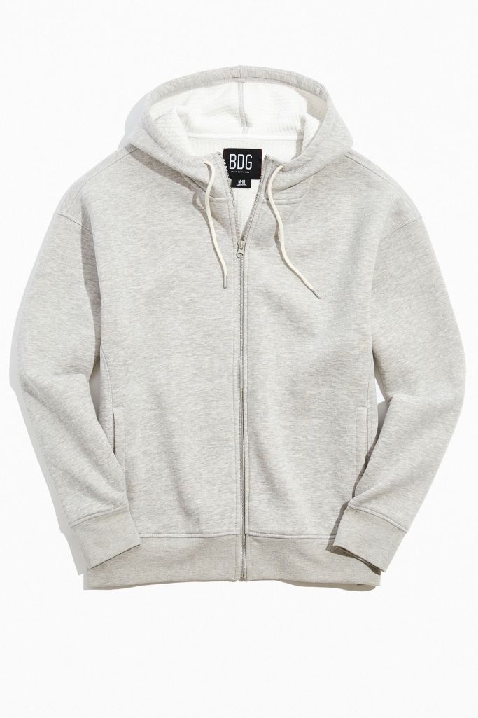 BDG Waffle Knit Zip Hoodie Urban Outfitters