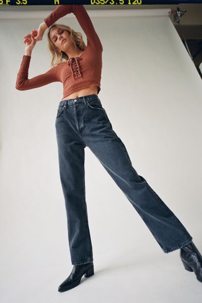 AGOLDE ‘90s Pinch High-Waisted Jean – Black Tea | Urban Outfitters