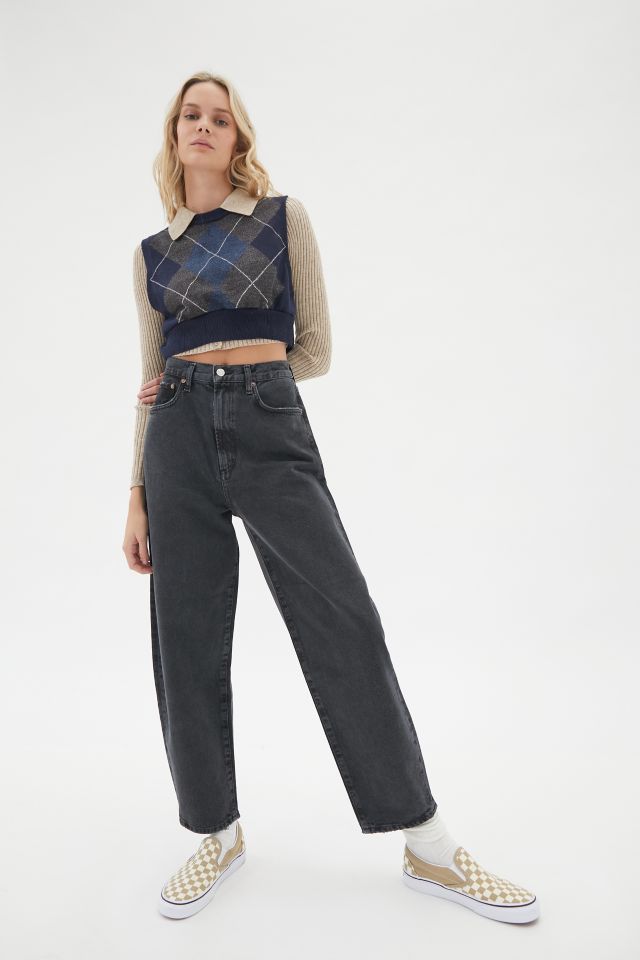 AGOLDE High-Waisted Balloon Jean – Black Tea | Urban Outfitters Canada