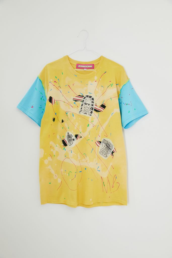 MINDBLOWN Repurposed Oversized Yellow Graphic Tee | Urban Outfitters