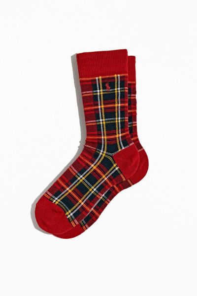 Polo Ralph Lauren Cashmere Oversized Tartan Crew Sock | Urban Outfitters