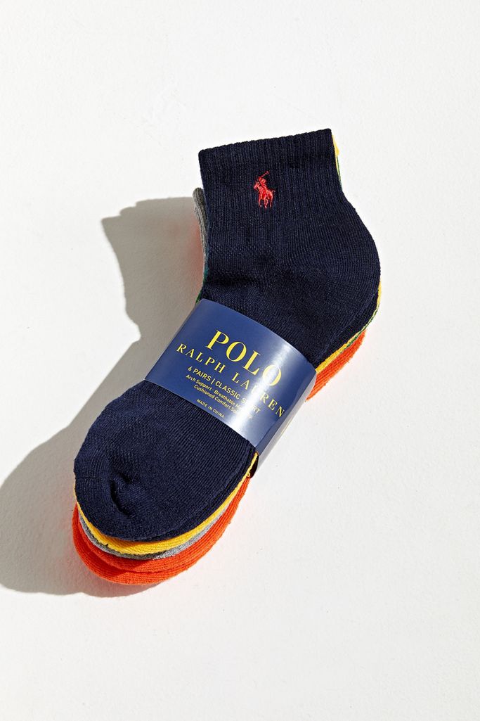 Polo Ralph Lauren Colorful Ankle Sock 6Pack Urban Outfitters