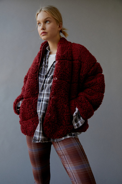 oversized teddy jacket