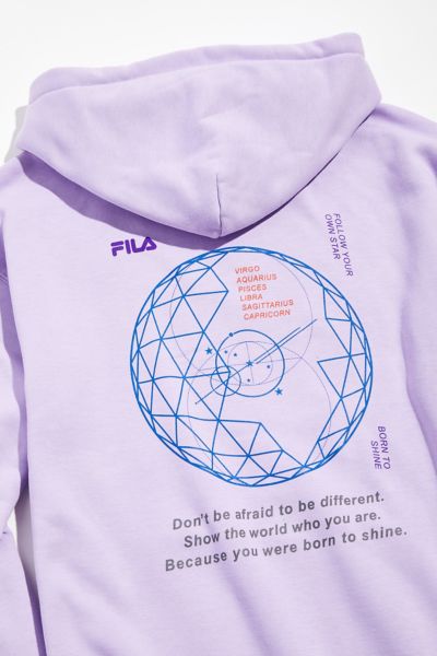 purple fila hoodie