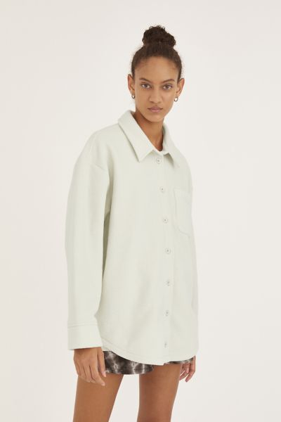 fleece button down shirt