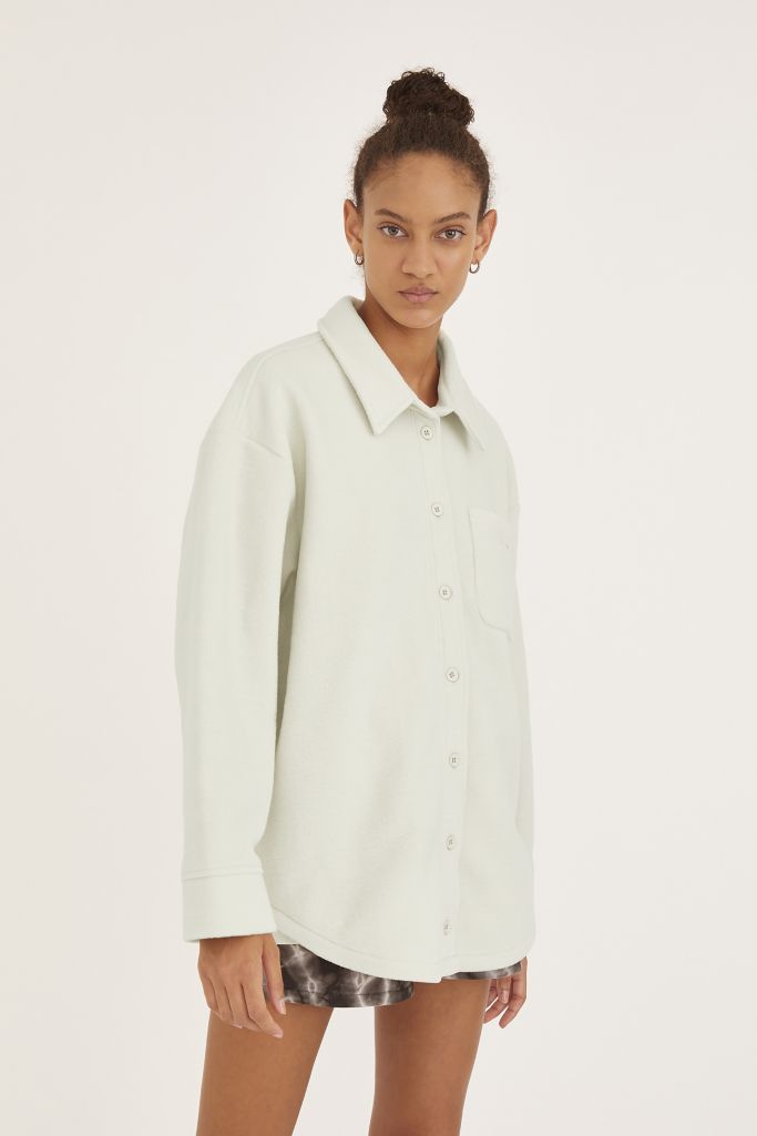 Iets Frans Fleece Button Down Shirt Urban Outfitters