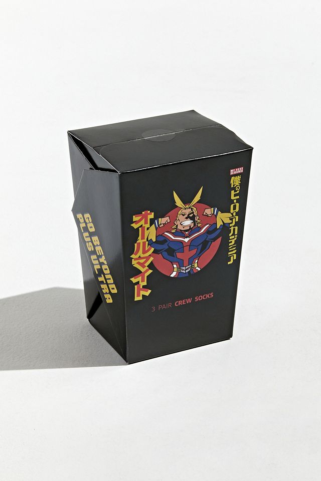 My Hero Academia Crew Sock Noodle Box 3 Pack Urban Outfitters