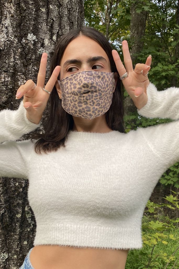 Animal Print Reusable Face Mask Urban Outfitters