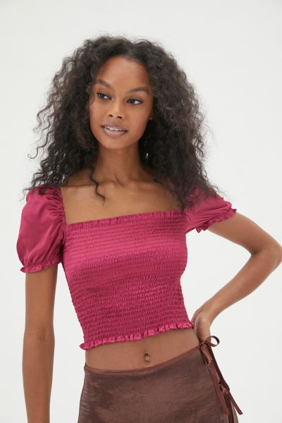 urban outfitters smocked top