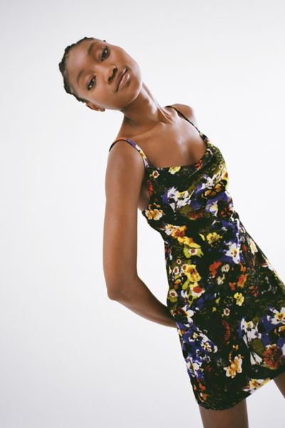 cowl velvet slip dress