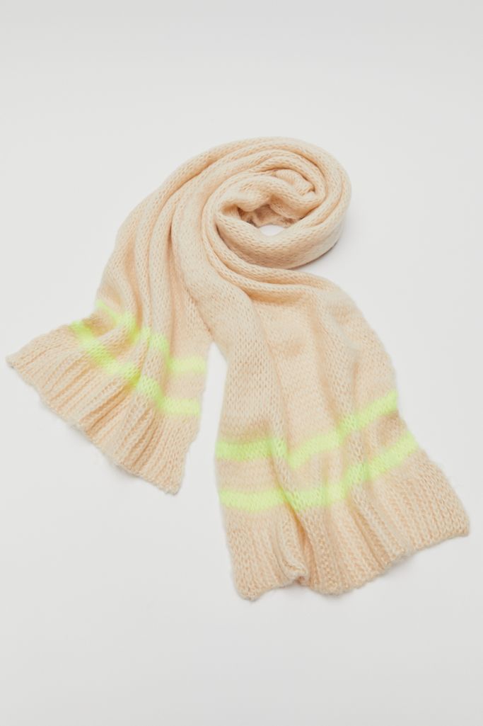 Neon Stripe Scarf Urban Outfitters