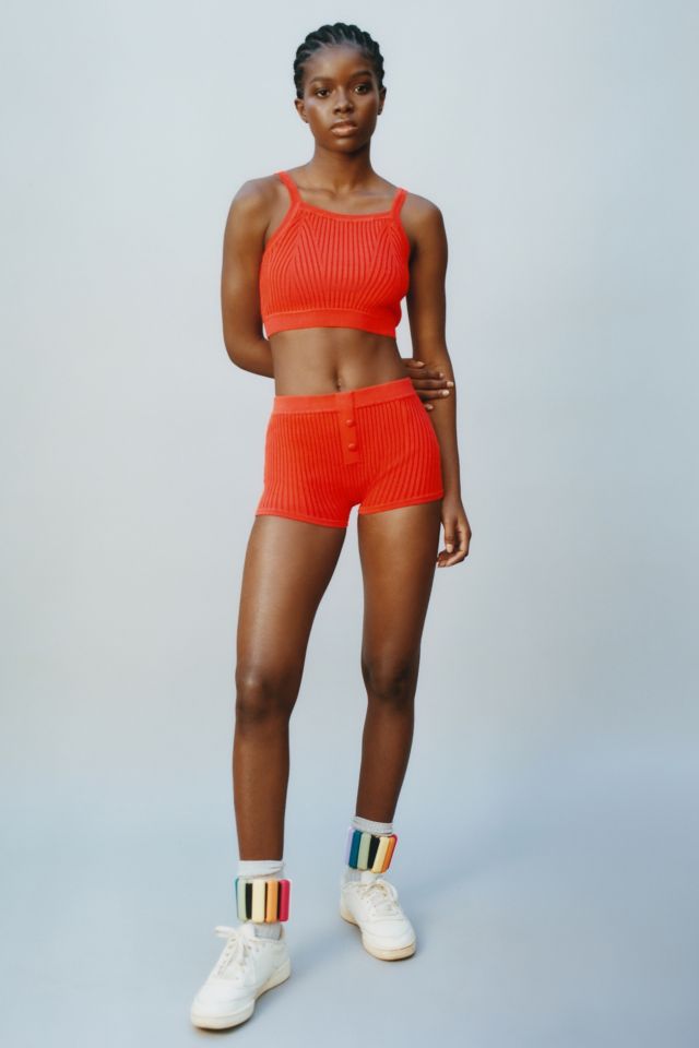 Live The Process Ribbed Knit Boyshort | Urban Outfitters