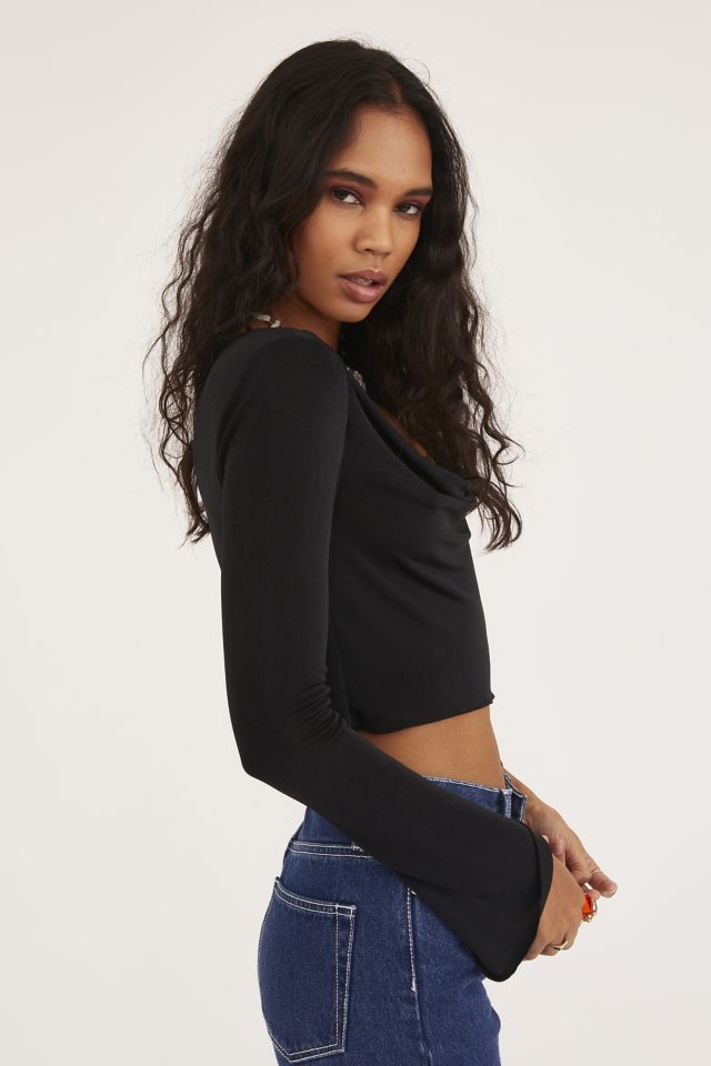 UO Eve Cowl-Back Cropped Top | Urban Outfitters