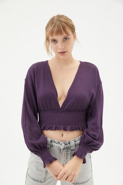 urban outfitters smocked top