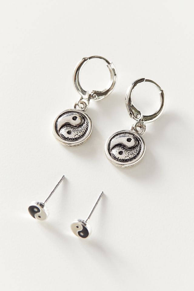 Yin Yang Post And Hoop Earring Set Urban Outfitters Canada