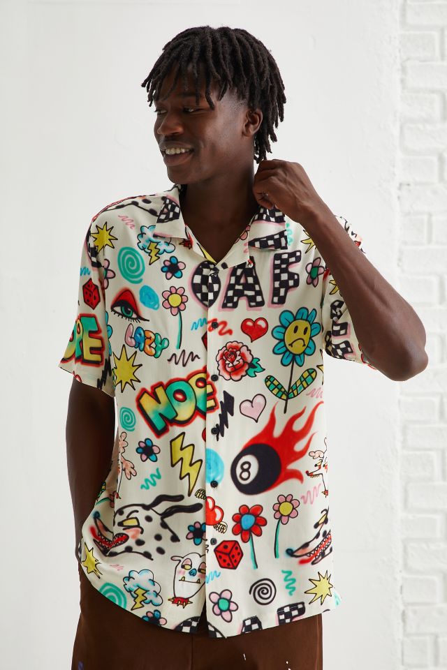 Lazy Oaf Airbrushed Bowling Shirt Urban Outfitters