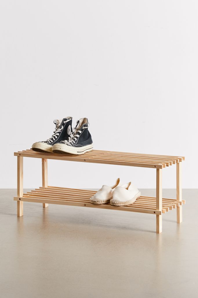 Helga Wood Shoe Rack Urban Outfitters