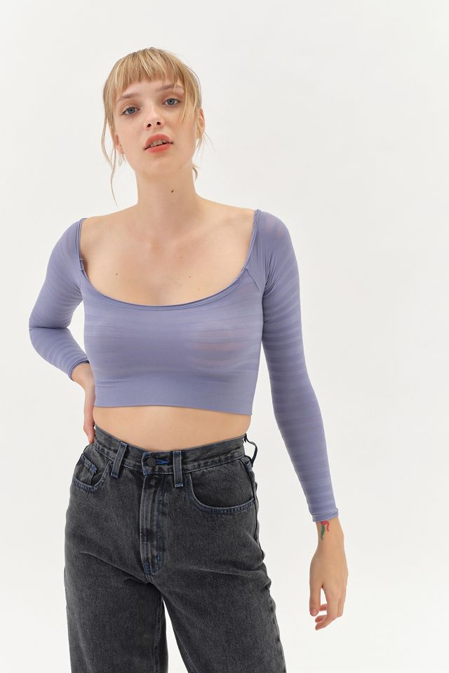 Out From Under Going Nowhere Seamless Wide Neck Top Urban Outfitters