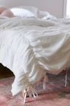 Palmer Linen Blend Ruched Comforter | Urban Outfitters