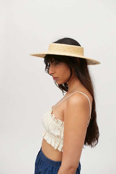 Brixton Ivy Packable Straw Visor in Natural