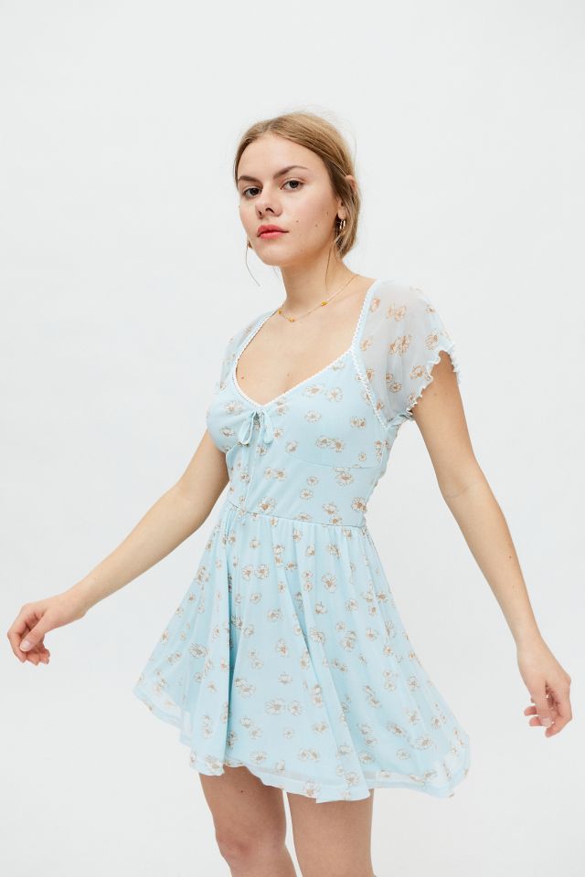 UO Alice Mesh Romper | Urban Outfitters Canada