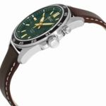 Thumbnail View 2: Seiko Kinetic Green Dial Brown Leather Men's Watch SKA791