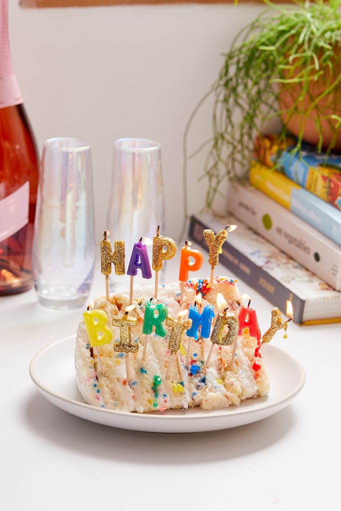 Happy Birthday Letters Party Candle Set Urban Outfitters