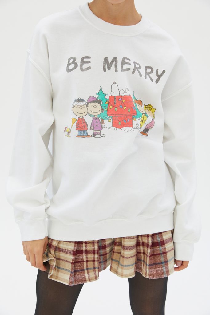 Junk Food Peanuts Be Merry Sweatshirt Urban Outfitters Canada