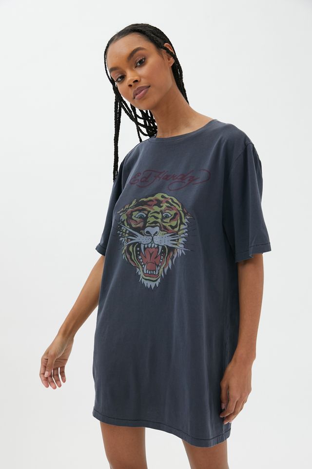 Ed Hardy Archive Tiger T-Shirt Dress | Urban Outfitters