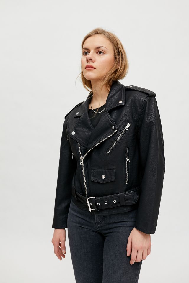 Pistola Blaire ‘80s Faux Leather Moto Jacket | Urban Outfitters