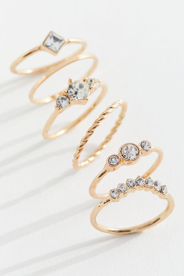 Gem Ring Set Urban Outfitters Canada