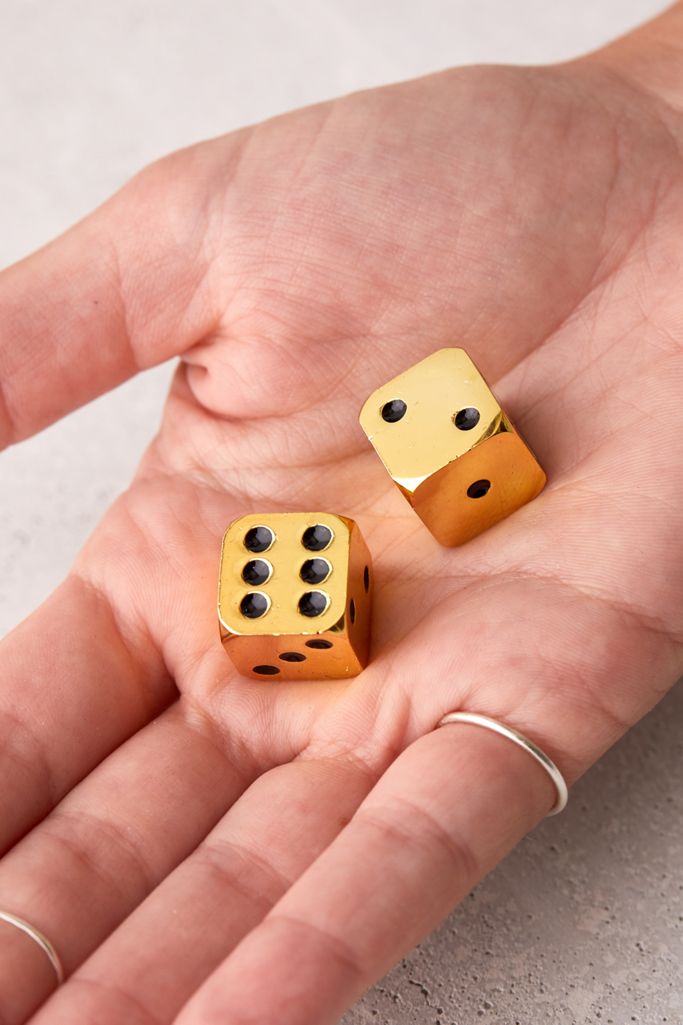 Gold Games Gold Dice Set Urban Outfitters