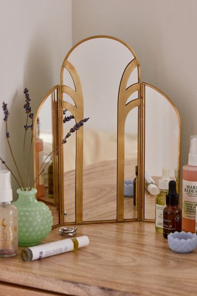 Tabletop Tri-Panel Vanity Mirror  Urban Outfitters