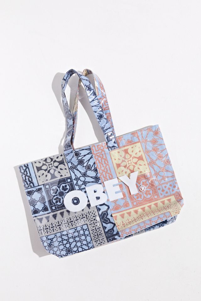 Obey Bandana Print Pvc Tote Bag Urban Outfitters