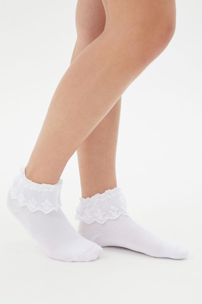 Lace Trim Ankle Sock | Urban Outfitters
