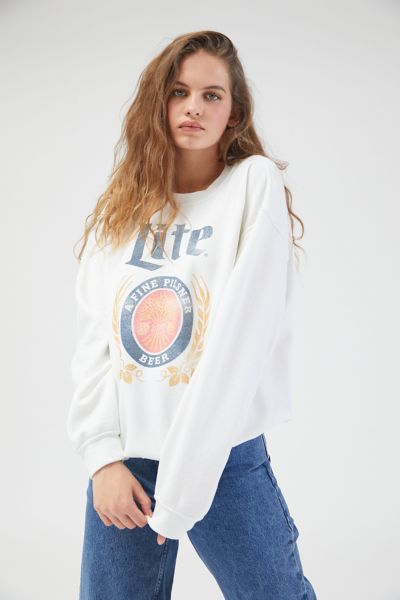 miller lite crew neck sweatshirt