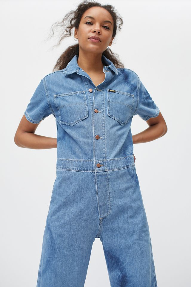 Wrangler Denim Short Sleeve Coverall Free Spirit Urban Outfitters