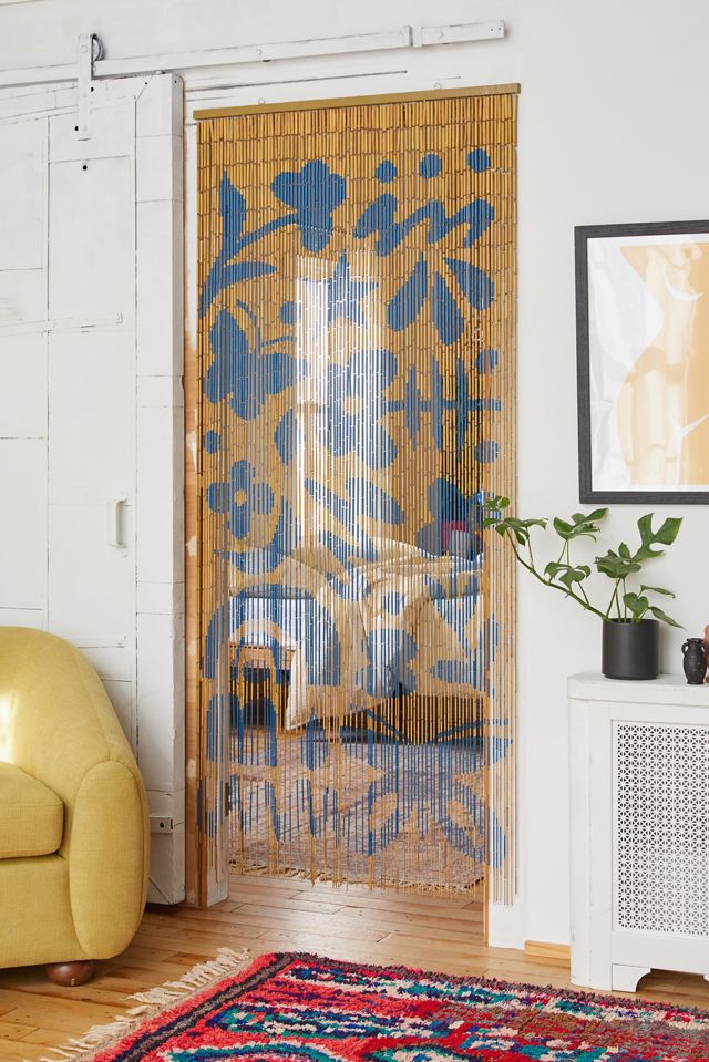 Shapes Medley Bamboo Beaded Curtain Urban Outfitters