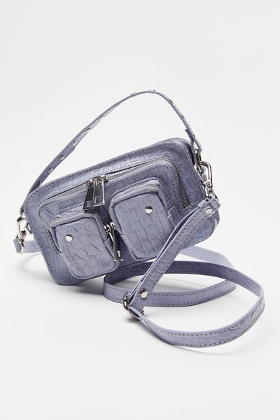 Núnoo Helena Light Blue Croco Crossbody Bag | Urban Outfitters