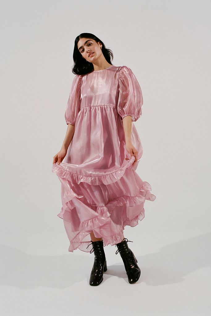 Sister Jane Grapefruit Oversized Midi Dress Urban Outfitters