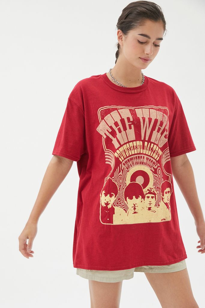 The Who Overdyed Oversized Tee Urban Outfitters