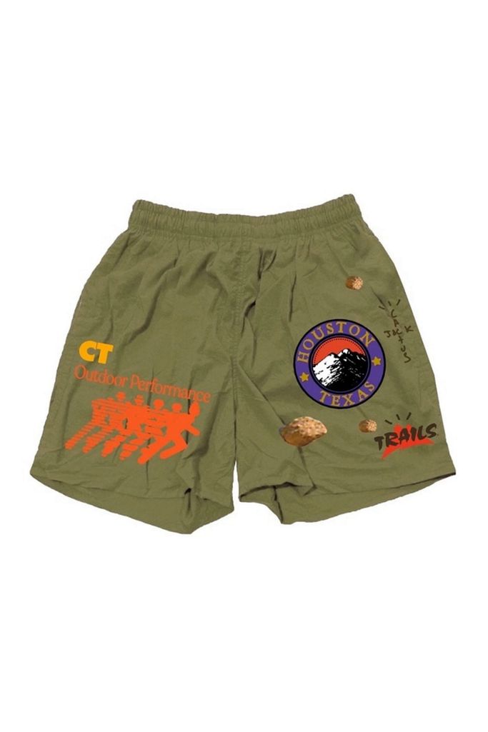 Travis Scott Running Wild Shorts Olive | Urban Outfitters