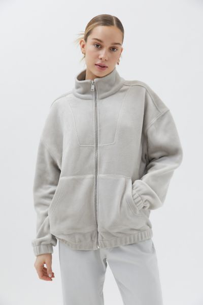 UO Sophia Plush Fleece Zip-Front Jacket | Urban Outfitters